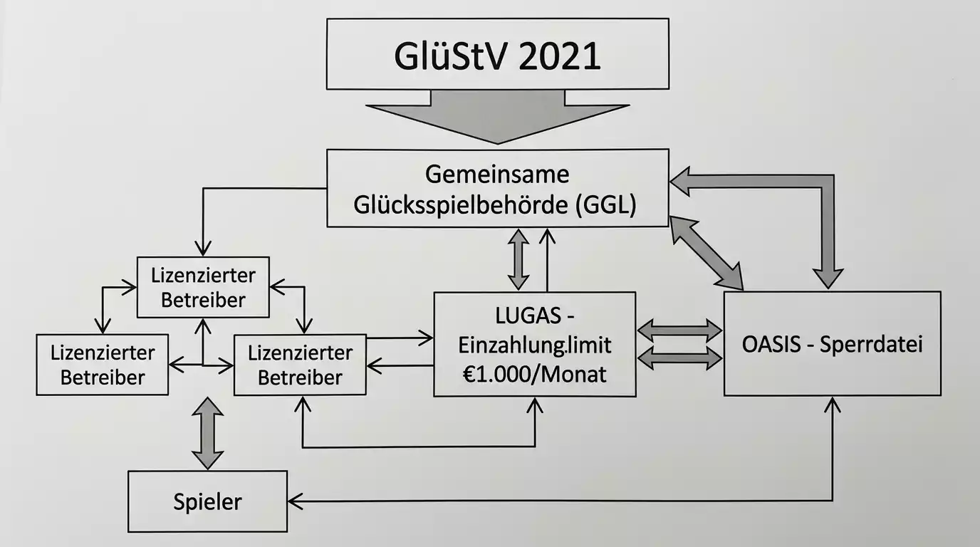 GlüStV 2021 Regulierungsrahmen für Sportwetten in Deutschland mit GGL, LUGAS und OASIS